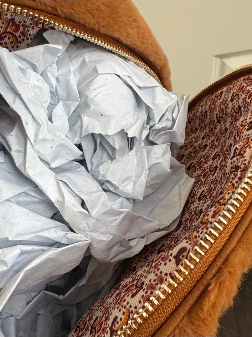 Vera Bradley x Wicked Quilted Plush Mini Backpack in Rust